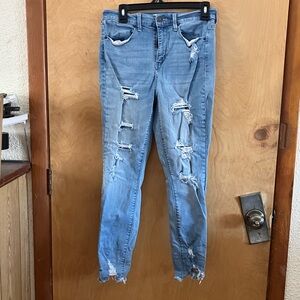 Distressed Blue Jeans for Women